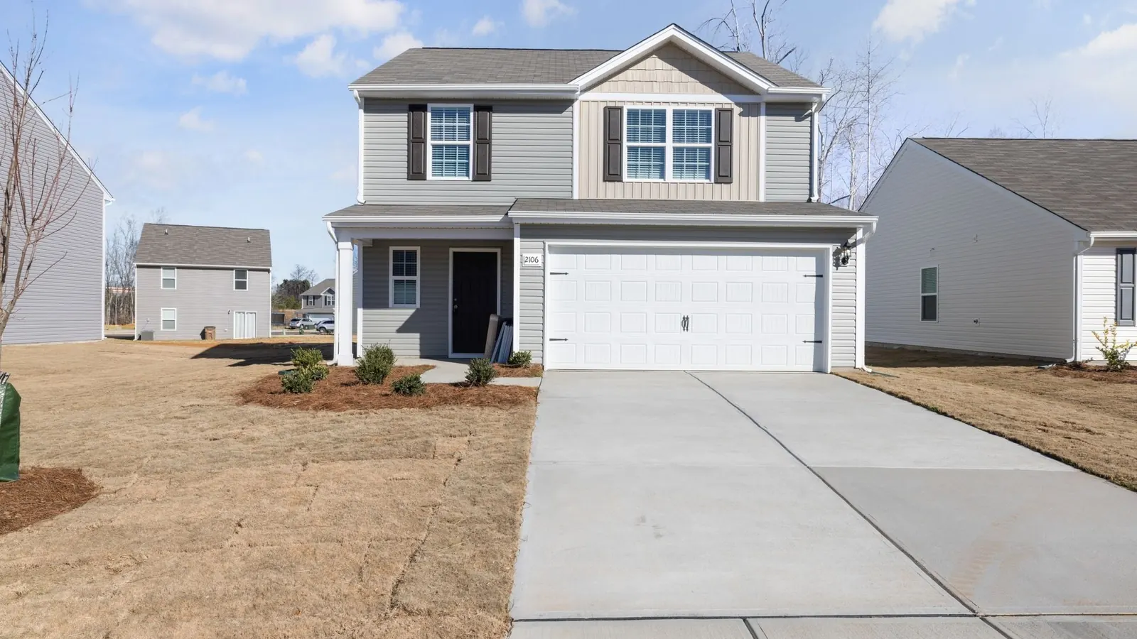 New concrete driveway installation for a Louisville home
