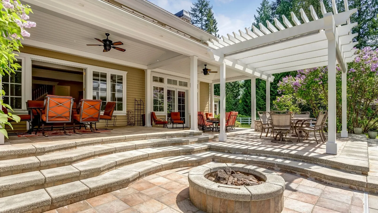 Concrete patio and pergola project completed by B&R Services near Louisville, Kentucky