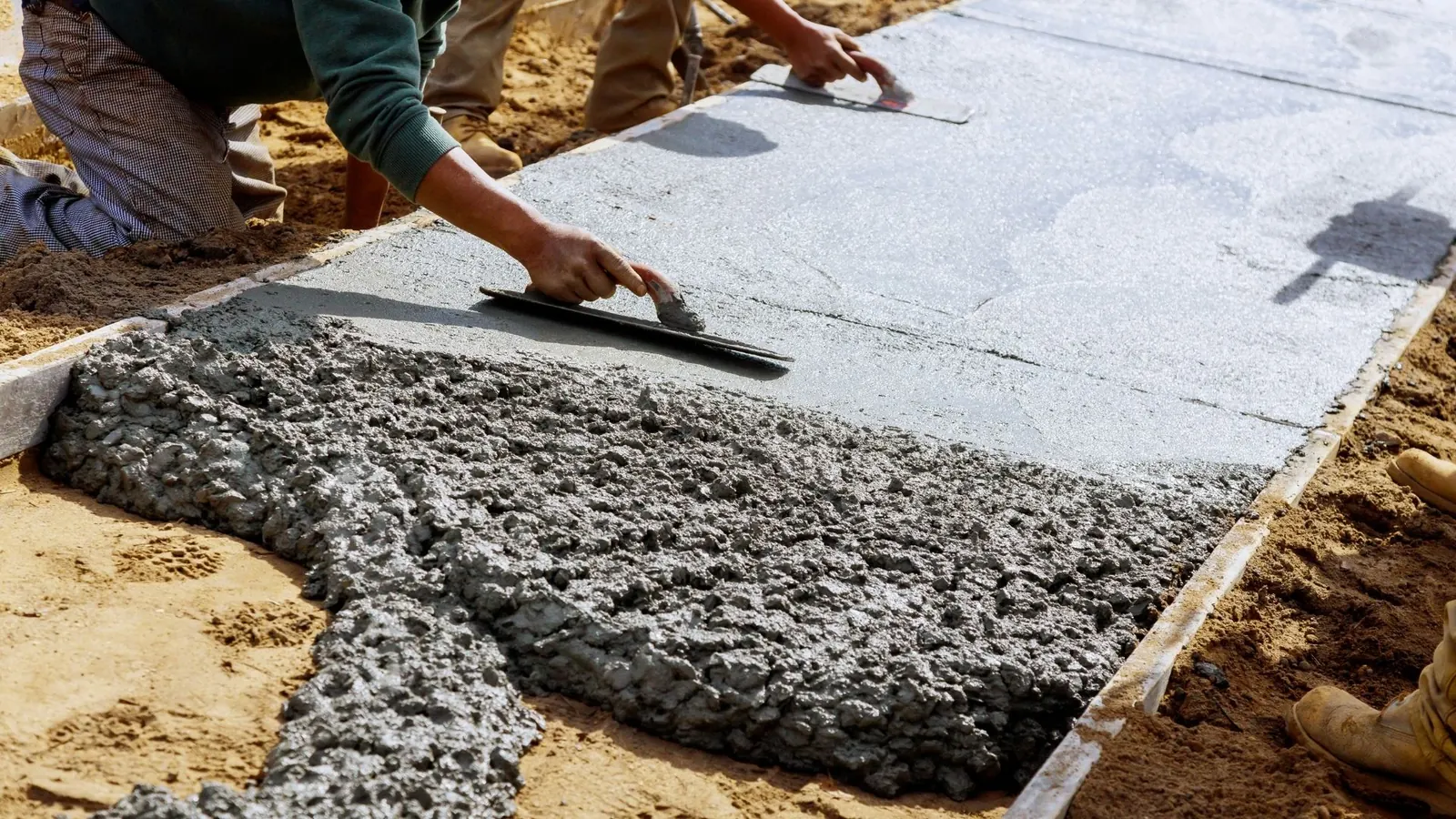 Fresh concrete pour and finishing project in Louisville, Kentucky
