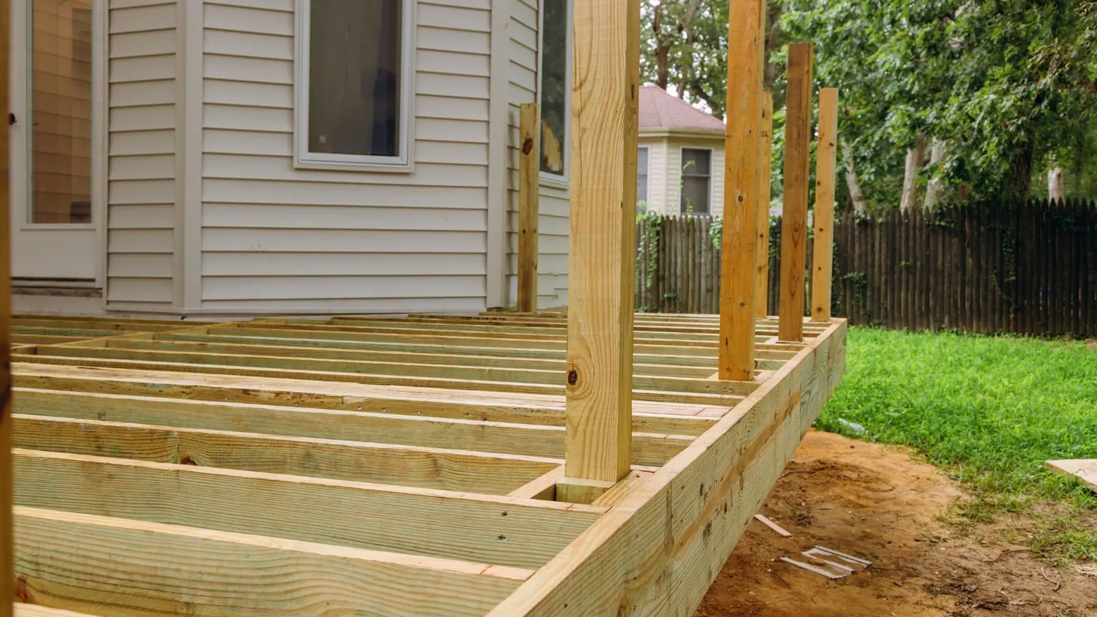 Deck framing for a Louisville, Kentucky home