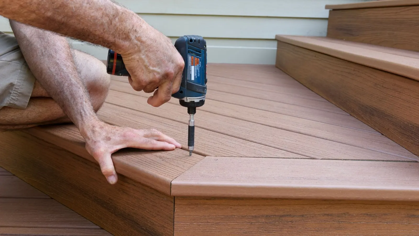 Deck stair installation project completed by B&R Services near Louisville, Kentucky